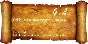 Götzemberger Laura névjegykártya